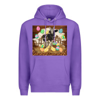 Purple cow and chick easter Premium Hoodie - TumblerDesignByShophia