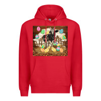 Red cow and chick easter Premium Hoodie - TumblerDesignByShophia