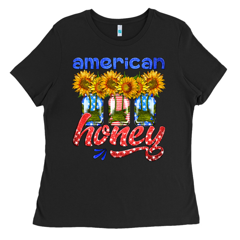 American Honey Sunflower Mason Jar Ladies Tee by HRA Design Shop | Teevron