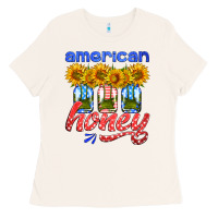 Bone american honey sunflower mason jar Ladies Tee - HRA Design Shop