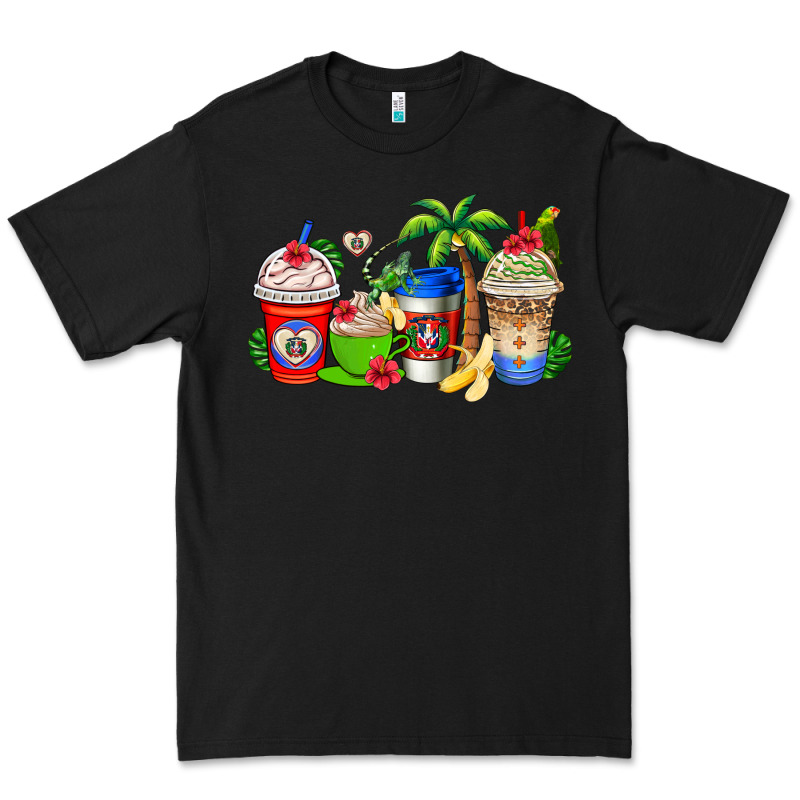 Dominican Republic Coffee Cups Premium Tee by AdoDesignShop | Teevron