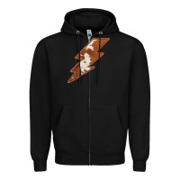 Black Cowhide Patterned Lightning Zipper Hoodie - Bettercallsaul