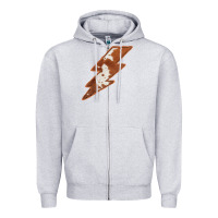 Heather Grey Cowhide Patterned Lightning Zipper Hoodie - Bettercallsaul