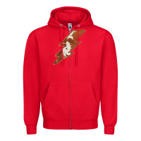 Red Cowhide Patterned Lightning Zipper Hoodie - Bettercallsaul
