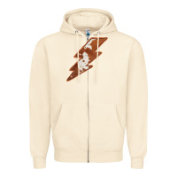 Sandshell Cowhide Patterned Lightning Zipper Hoodie - Bettercallsaul