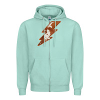 Seafoam Cowhide Patterned Lightning Zipper Hoodie - Bettercallsaul