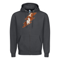 Smoke Cowhide Patterned Lightning Zipper Hoodie - Bettercallsaul