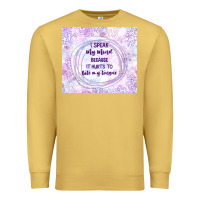 Antique Gold it hurts to bite my tongue Premium Sweatshirt - TumblerDesignByShophia
