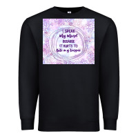 Black it hurts to bite my tongue Premium Sweatshirt - TumblerDesignByShophia