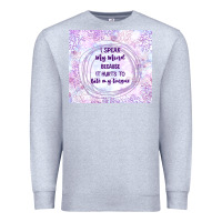 Heather Grey it hurts to bite my tongue Premium Sweatshirt - TumblerDesignByShophia