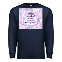 Navy it hurts to bite my tongue Premium Sweatshirt - TumblerDesignByShophia