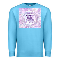 Ocean Blue it hurts to bite my tongue Premium Sweatshirt - TumblerDesignByShophia