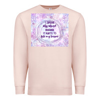 Pale Pink it hurts to bite my tongue Premium Sweatshirt - TumblerDesignByShophia