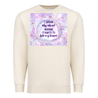 Sandshell it hurts to bite my tongue Premium Sweatshirt - TumblerDesignByShophia