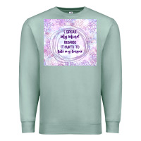 Seafoam it hurts to bite my tongue Premium Sweatshirt - TumblerDesignByShophia
