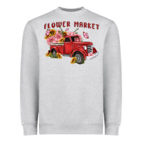 Heather Grey flower market Heavyweight Sweatshirt - MaliasSmallBusiness