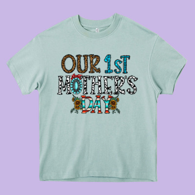 Our 1 St Mother's Day Heavy Core Tee Designed By Cowhidedigitalart