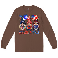 Chestnut America yall Long Sleeve Tee - NancyCooperArtShop