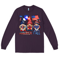 Plum America yall Long Sleeve Tee - NancyCooperArtShop