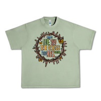 Oil Green when he was one the cross i was one his mind Urban Heavy Tee - MaliasSmallBusiness