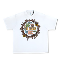 White when he was one the cross i was one his mind Urban Heavy Tee - MaliasSmallBusiness