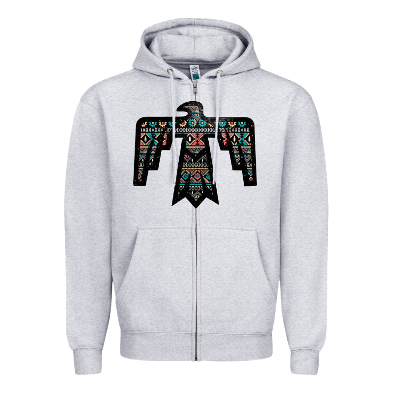Black Aztec Thunderbird Zipper Hoodie by Bettercallsaul | Teevron