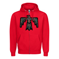 Red Black Aztec Thunderbird Zipper Hoodie - Bettercallsaul