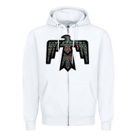 White Black Aztec Thunderbird Zipper Hoodie - Bettercallsaul