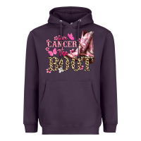 Plum Give Cancer the boot Cancer Awareness Heavyweight Hoodie - HowdyJamesFarm