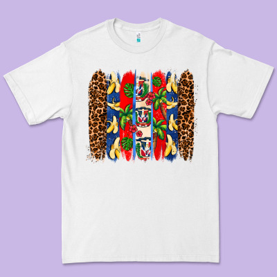 Dominican Republic Brushstrokes Premium Tee Designed By Adodesignshop