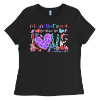 Black let all that you do be done in love Ladies Tee - RacoonDesign