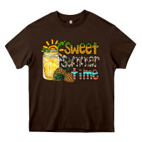 Chocolate Brown sweet summer time pineapple Heavy Core Tee - RacoonDesign