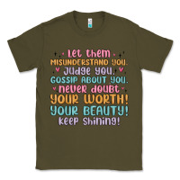 Army Green let them Classic Tee - MaliasSmallBusiness