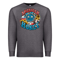 Charcoal Heather American honey smiley Premium Sweatshirt - HowdyJamesFarm