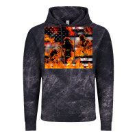 Cloud Black firefighter thin red lin Vintage Hoodie - LillyAllenDesigns