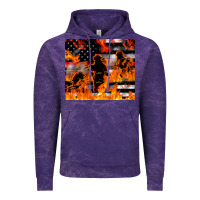 Cloud Purple firefighter thin red lin Vintage Hoodie - LillyAllenDesigns