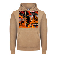 Vintage Coffee firefighter thin red lin Vintage Hoodie - LillyAllenDesigns