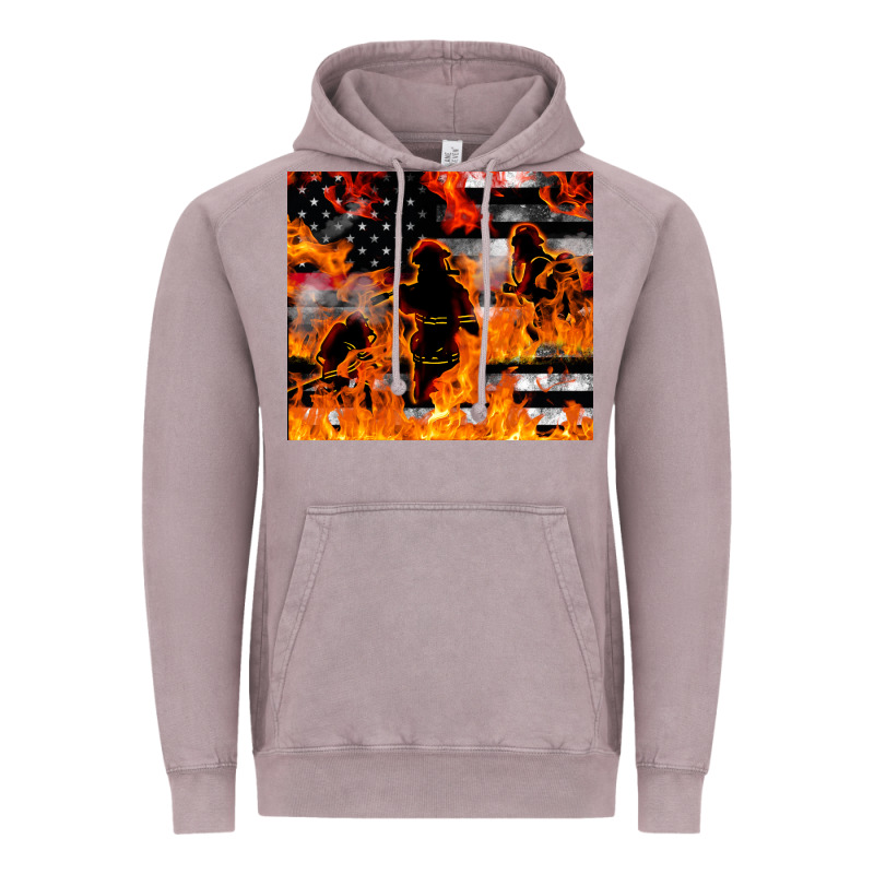 Firefighter Thin Red Lin Vintage Hoodie by LillyAllenDesigns | Teevron