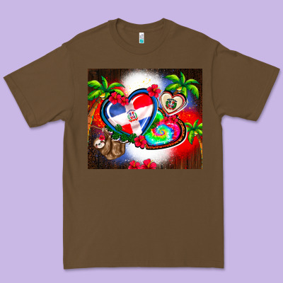 Dominican Republic  Leopard Premium Tee Designed By Adodesignshop