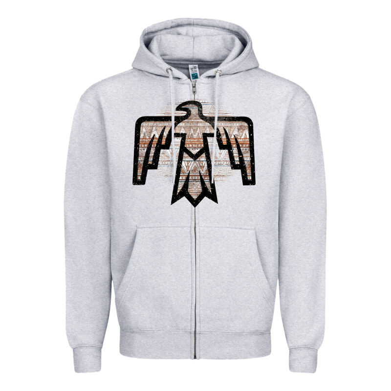Western Light Aztec Thunderbird Zipper Hoodie by Bettercallsaul | Teevron