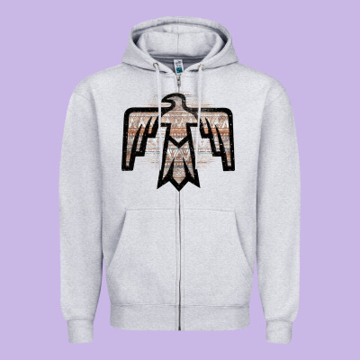 Western Light Aztec Thunderbird Zipper Hoodie Designed By Bettercallsaul