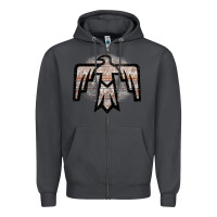 Smoke Western Light Aztec Thunderbird Zipper Hoodie - Bettercallsaul