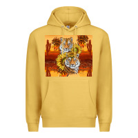 Antique Gold tigers with scratches Premium Hoodie - TumblerDesignByShophia