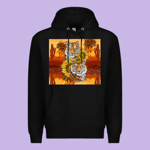 Tigers With Scratches Premium Hoodie Designed By Tumblerdesignbyshophia