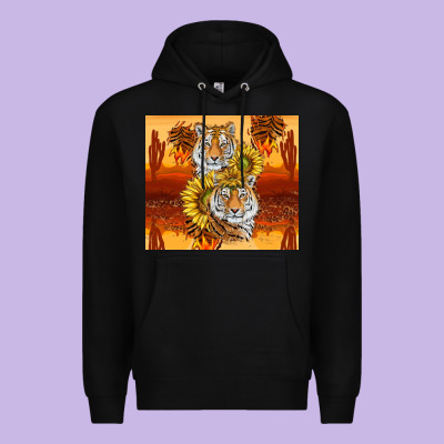 Tigers With Scratches Premium Hoodie Designed By Tumblerdesignbyshophia
