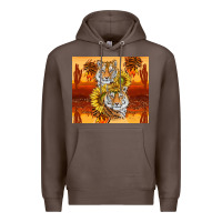 Coffee tigers with scratches Premium Hoodie - TumblerDesignByShophia
