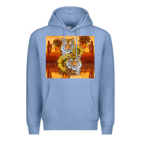 Colony Blue tigers with scratches Premium Hoodie - TumblerDesignByShophia