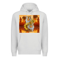 Dove Grey tigers with scratches Premium Hoodie - TumblerDesignByShophia