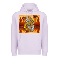 Lilac tigers with scratches Premium Hoodie - TumblerDesignByShophia