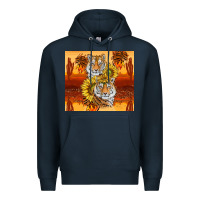 Navy tigers with scratches Premium Hoodie - TumblerDesignByShophia